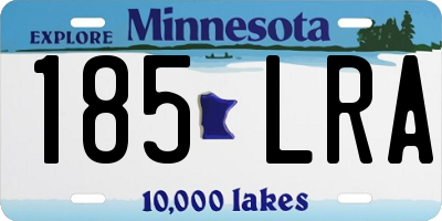 MN license plate 185LRA