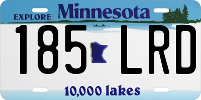 MN license plate 185LRD