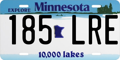 MN license plate 185LRE