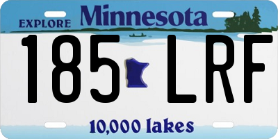 MN license plate 185LRF