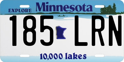 MN license plate 185LRN
