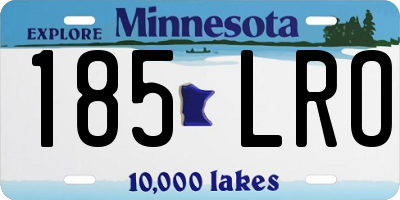 MN license plate 185LRO