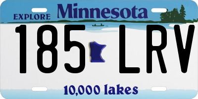 MN license plate 185LRV