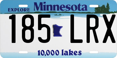 MN license plate 185LRX