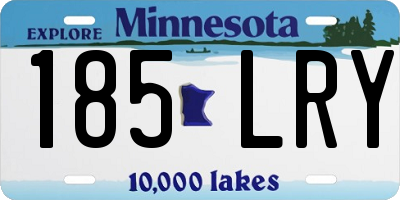 MN license plate 185LRY