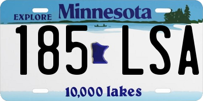 MN license plate 185LSA