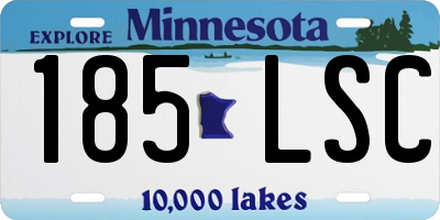MN license plate 185LSC