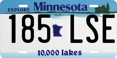 MN license plate 185LSE