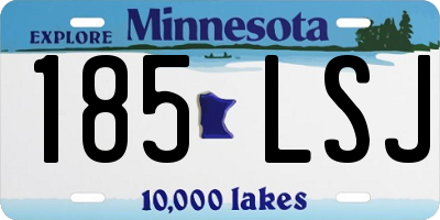 MN license plate 185LSJ