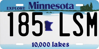 MN license plate 185LSM