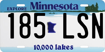MN license plate 185LSN