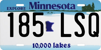 MN license plate 185LSQ