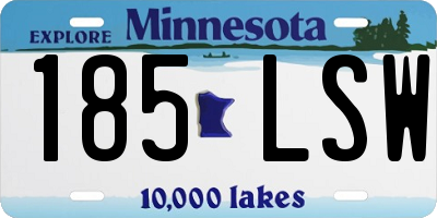 MN license plate 185LSW