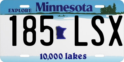 MN license plate 185LSX