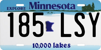 MN license plate 185LSY