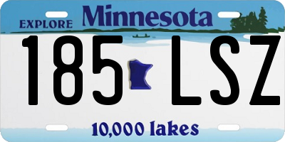 MN license plate 185LSZ