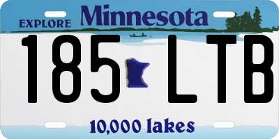 MN license plate 185LTB