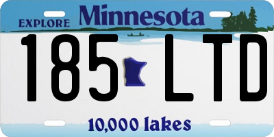 MN license plate 185LTD