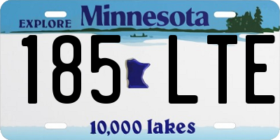 MN license plate 185LTE