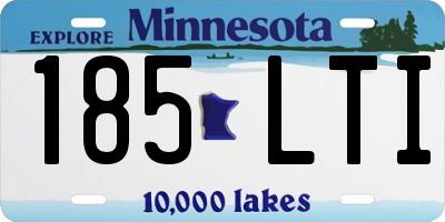MN license plate 185LTI