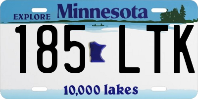 MN license plate 185LTK