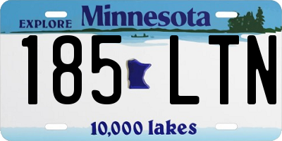 MN license plate 185LTN