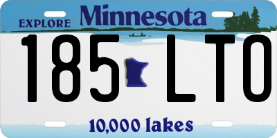 MN license plate 185LTO