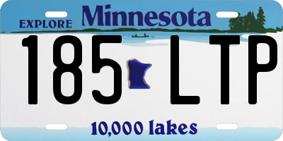 MN license plate 185LTP