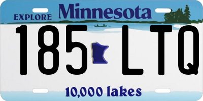 MN license plate 185LTQ