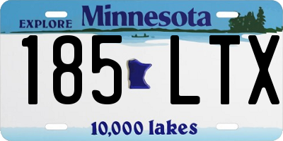 MN license plate 185LTX