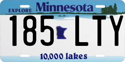 MN license plate 185LTY