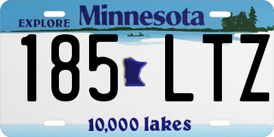 MN license plate 185LTZ