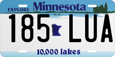 MN license plate 185LUA
