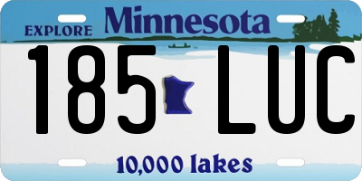 MN license plate 185LUC