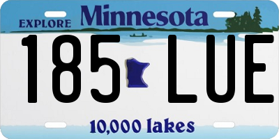 MN license plate 185LUE