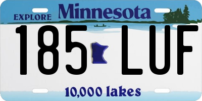 MN license plate 185LUF