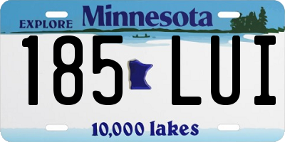 MN license plate 185LUI