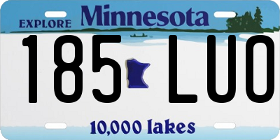 MN license plate 185LUO
