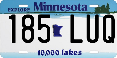 MN license plate 185LUQ