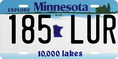 MN license plate 185LUR