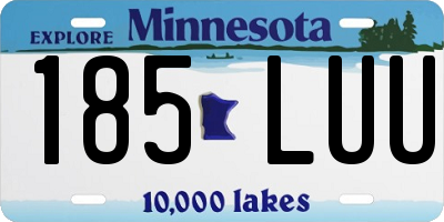 MN license plate 185LUU