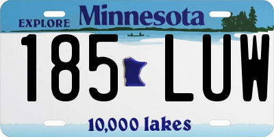 MN license plate 185LUW
