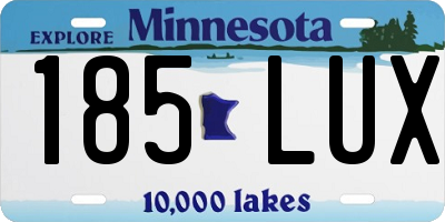 MN license plate 185LUX