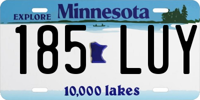 MN license plate 185LUY