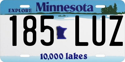 MN license plate 185LUZ