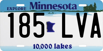 MN license plate 185LVA