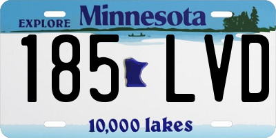 MN license plate 185LVD