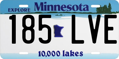 MN license plate 185LVE