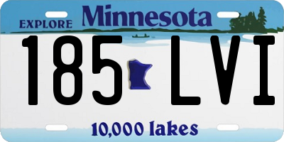 MN license plate 185LVI