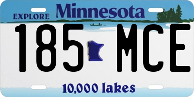MN license plate 185MCE